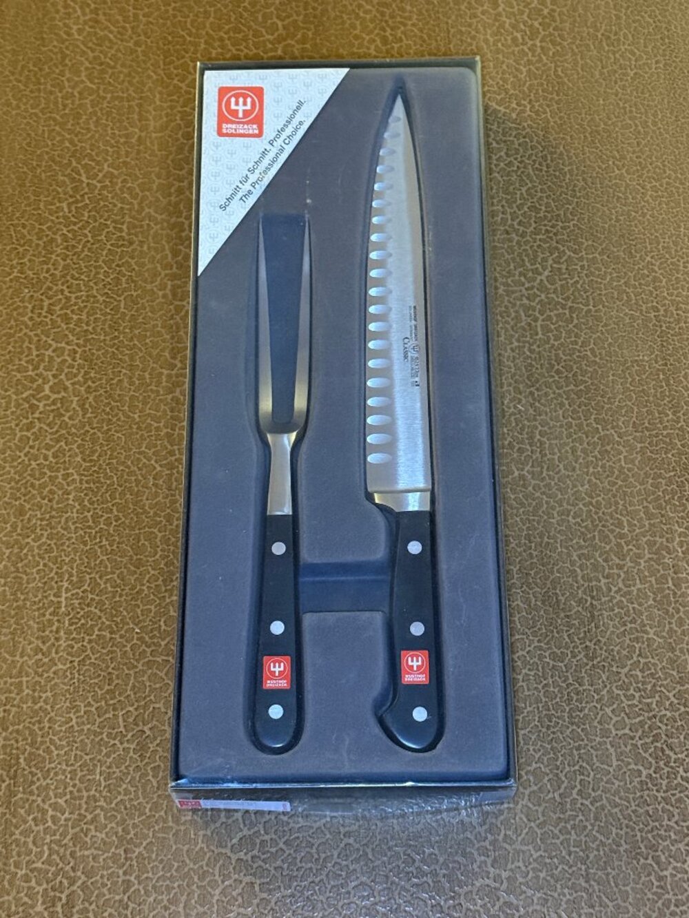 WUSTHOF Dreizack Solingen Germany 2 piece Classic Carving Set - NIB New in Box